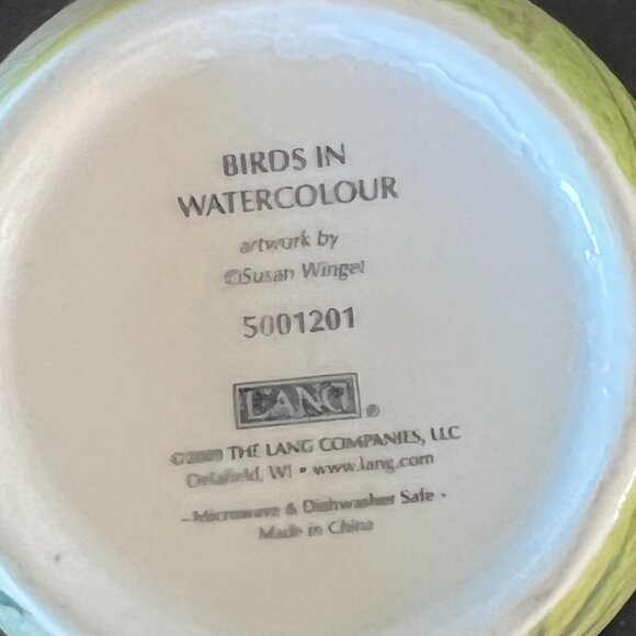 Lang BIRDS IN WATERCOLOUR Ceramic Mug w/ Watercolor Artwork by Susan Winget - Picture 10 of 10